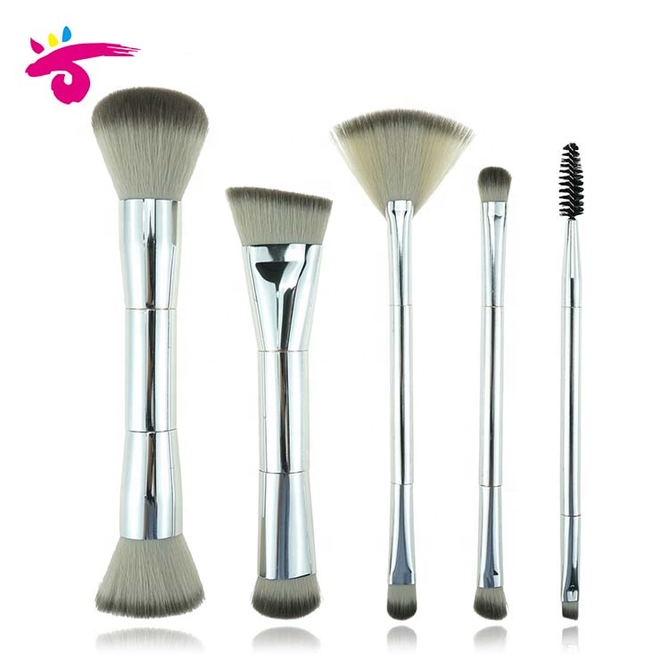 Vegan Hair Double Sided Metal Brush Cosmetics Makeup Brushes