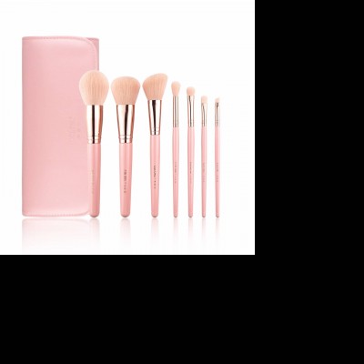 In Stock 7 Pcs Makeup Tools Eye Face Shadow Brush Set Pink Wholesale Makeup Brush Set